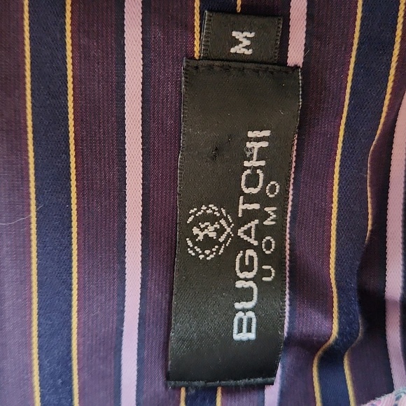 Bugatchi Uomo purple striped shirt, size medium - Picture 7 of 9